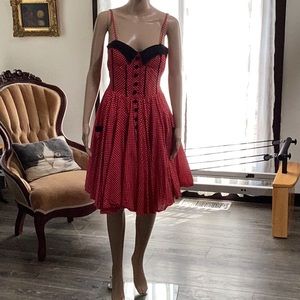 Red polka dot Rock-a-billy dress